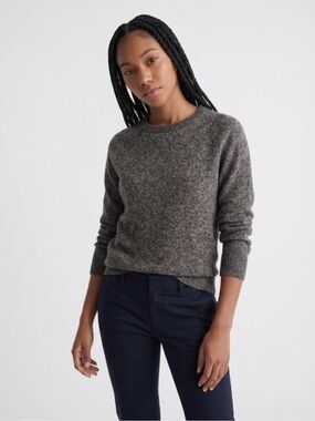 J.Crew Re-Imagined Heathered Wool Blend Crewneck Sweater Gray | Size S